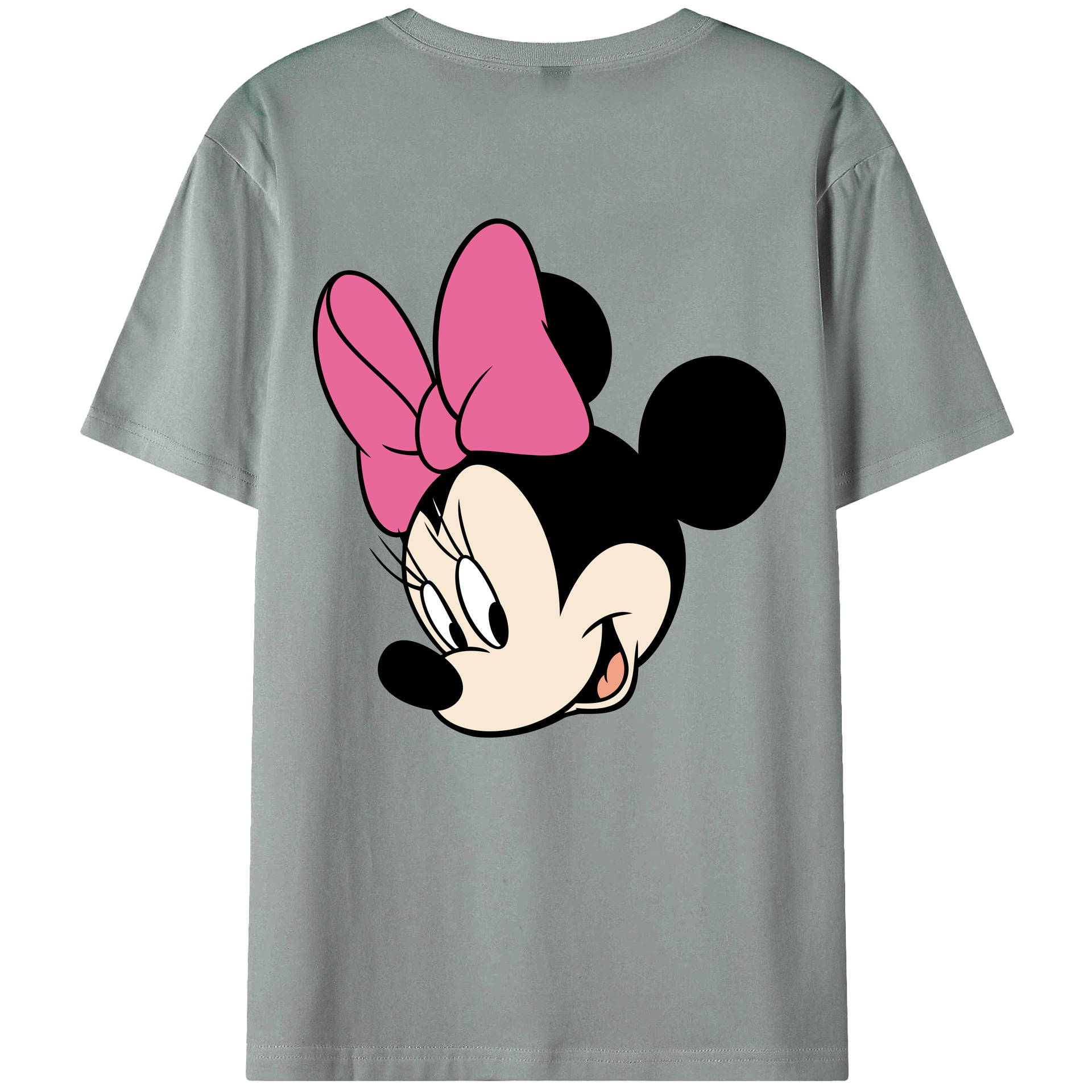 ミッキーマウス Mickey Mouse 綿100％ メンズ半袖Tシャツ（バックプリント） 通気性